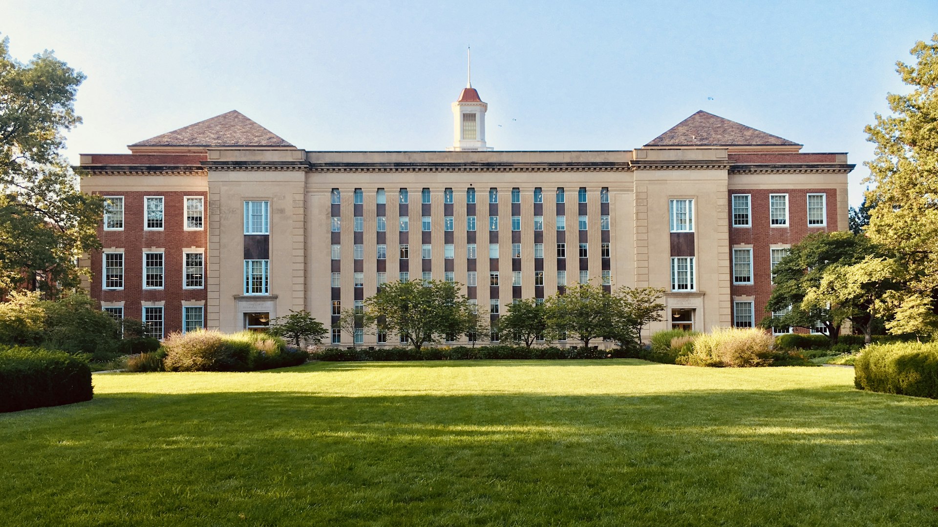 School campus aerial view